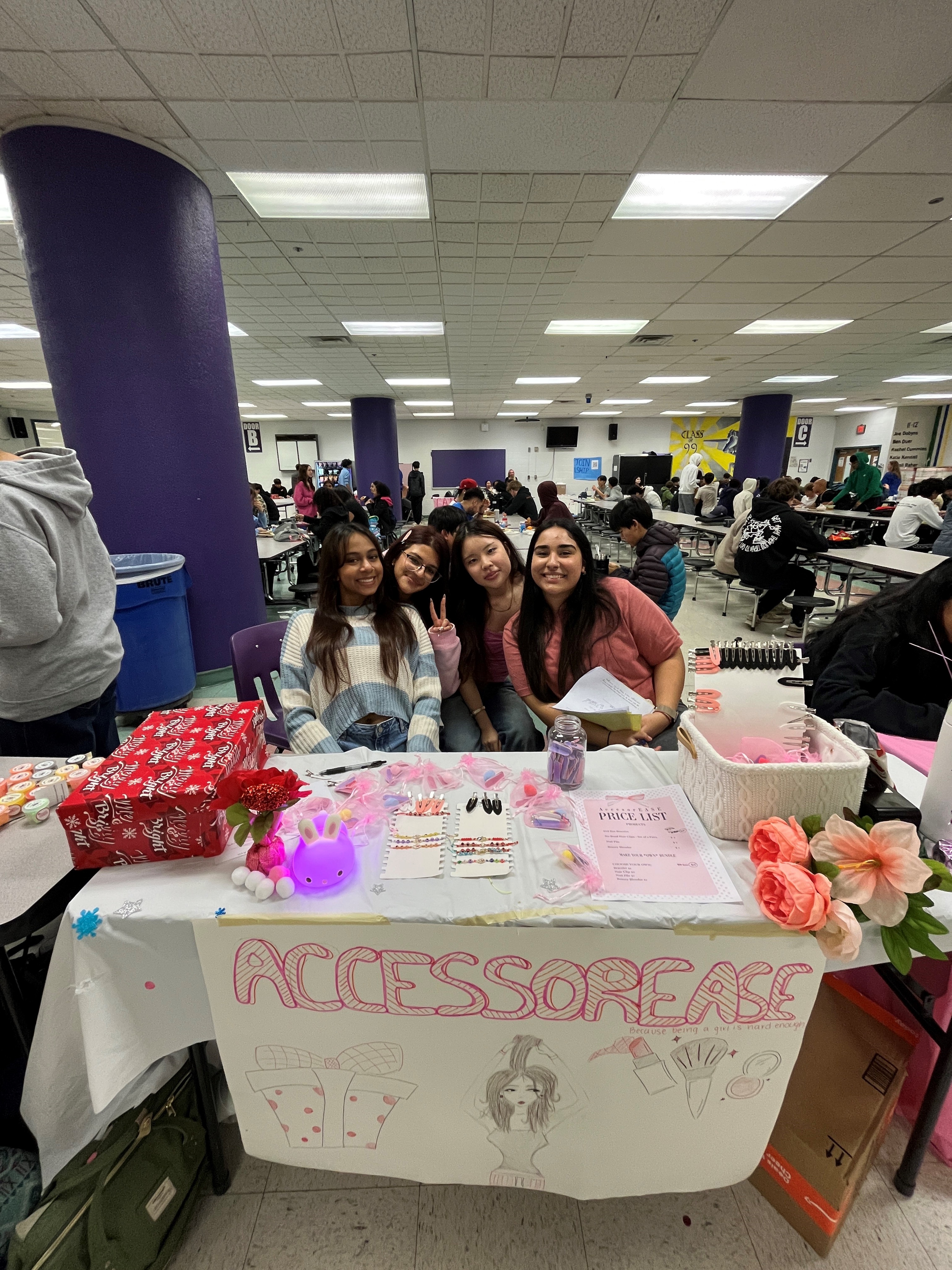 two students at market day table in cafeteria