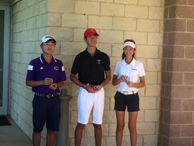 Photo of the top three individual golfers